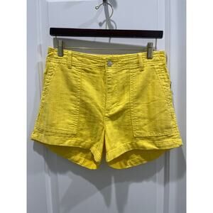 KUT from The Kloth Yellow Cotton & Hemp Shorts Sz S